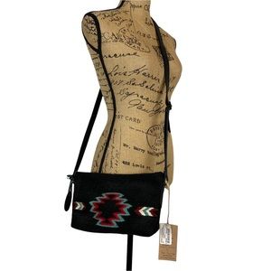 MZ Fair Trade Wool Compass Crossbody Purse